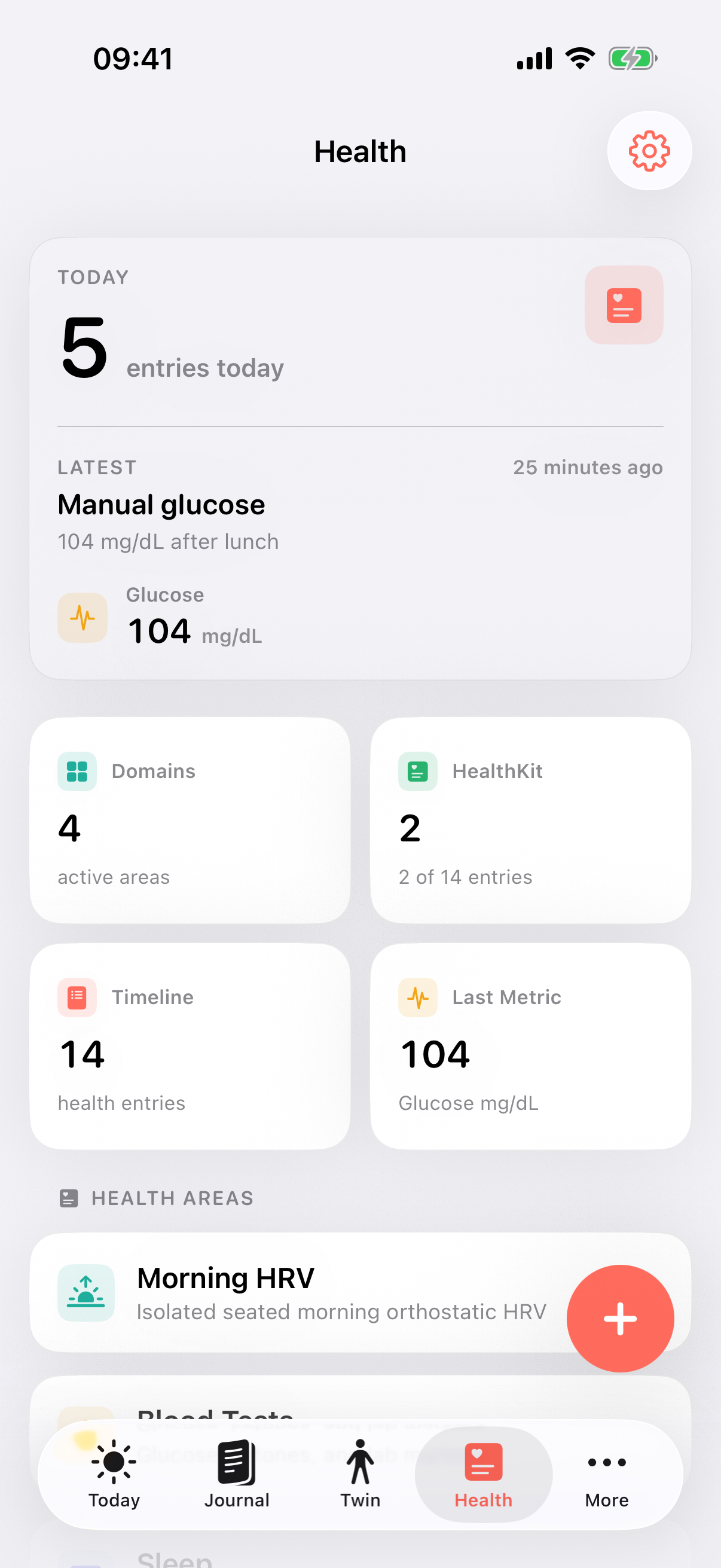 InVivo Health tab captured from the iOS app.